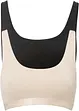 Lot de 2 brassières en coton, bpc bonprix collection