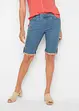 Bermuda en jean avec revers coloré, bonprix