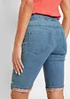Bermuda en jean avec revers coloré, bonprix