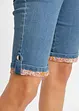 Bermuda en jean avec revers coloré, bonprix