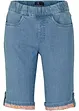 Bermuda en jean avec revers coloré, bonprix