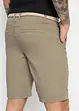 Bermuda chino extensible avec ceinture, Regular Fit, bonprix