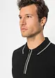Piqué-Poloshirt mit Reißverschluss aus reiner Baumwolle, bonprix