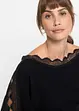 Feinstrickpullover mit Spitze, bonprix