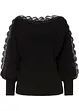Feinstrickpullover mit Spitze, bonprix