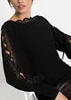 Feinstrickpullover mit Spitze, bonprix