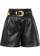Lederimitat-Shorts mit Gürtel, bonprix