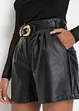 Lederimitat-Shorts mit Gürtel, bonprix