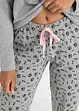 Pyjama mit Schlafmaske mit Bio-Baumwolle, bonprix