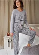 Pyjama mit Schlafmaske mit Bio-Baumwolle, bonprix