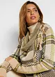 Longstrickjacke mit Fransen, bonprix