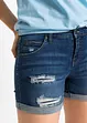 Jeansshorts Mid Waist mit Destroy- Effekten, bonprix