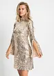 Paillettenkleid mit Trompeten-Ärmel, bonprix