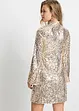 Paillettenkleid mit Trompeten-Ärmel, bonprix
