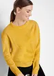 Pull en maille chiné à col rond, bonprix