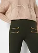 Legging avec taille confortable et zips décoratifs, bonprix