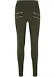 Legging avec taille confortable et zips décoratifs, bonprix