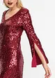 Paillettenkleid mit Trompeten-Ärmel, bonprix