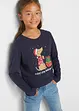 Mädchen Langarmshirt mit Weihnachtsmotiv aus Bio-Baumwolle (2er Pack), bonprix