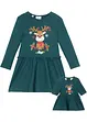 Jerseykleid + Puppenkleid aus reiner Bio-Baumwolle (2-tlg. Set), bonprix