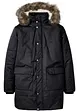 Lange Steppjacke mit Fellkapuze, bonprix