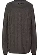 Oversize-Pullover mit Zopfmuster, bonprix