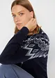 Hochgeschlossener Norweger-Pullover, bonprix