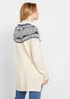 Pull norvégien avec fentes latérales, bonprix