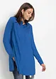 Longbluse mit Schlitz aus fließender Viskose, bonprix