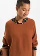 Pull côtelé oversize en viscose mélangée, bonprix