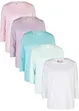 Lot de 5 T-shirts manches 3/4, bonprix