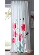 Microfaser Vorhang mit Mohnblumen Motiv (1er Pack), bonprix