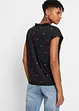 T-shirt imprimé avec dentelle, bonprix