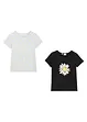 Lot de 2 T-shirts fille, bonprix