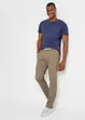 Regular Fit Stretch-Chinohose mit Gürtel, Straight, bonprix