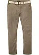Regular Fit Stretch-Chinohose mit Gürtel, Straight, bonprix