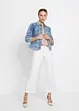 Blouse manches courtes en satin avec épaules descendues, bonprix