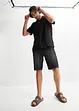 Kurzarmhemd mit Leinen, Loose Fit, bonprix