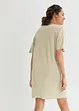 Oversize-T-Shirtkleid mit V-Ausschnitt aus Bio-Baumwolle (2er Pack), bonprix