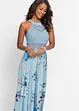 Sommer-Maxikleid mit Blumen-Print und Spitze, bonprix