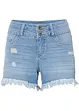 Jeans-Shorts mit Fransensaum, RAINBOW