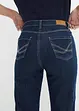 Bermuda slim en jean, taille haute, longueur genou, bonprix