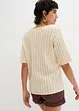 Ajour- Pullover mit Leinen, 1/2- Arm, bonprix