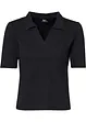 Ripp-Poloshirt, halbarm, bonprix