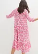Crincle-Web-Baumwollmidikleid mit Taschen und 3/4- Arm, bonprix