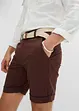 Stretch-Chino-Bermuda mit Gürtel, Regular Fit, bonprix