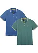 Piqué-Poloshirt (2er Pack) aus reiner Baumwolle, bonprix