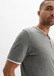 Lot de 2 T-shirts col tunisien, bonprix