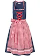 Dirndl in Jeansoptik mit Schürze, knieumspielend (2-tlg.Set), bonprix