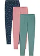 Leggings aus elastischem Bio-Baumwoll-Mix (3er-Pack), bonprix